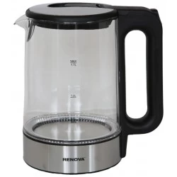 Электрочайник RENOVA KT17G-10B (черный/серебристый)