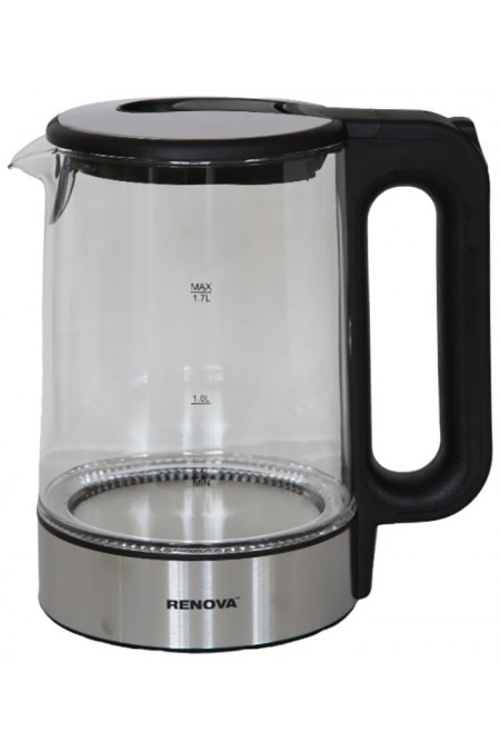 Электрочайник RENOVA KT17G-10B (черный/серебристый) 