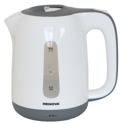 Электрочайник RENOVA KT17P-01W (белый/серый)