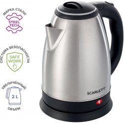 Электрочайник Scarlett SC-EK21S26 (черный/серебристый)