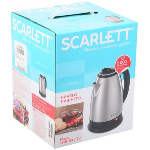 Электрочайник Scarlett SC-EK21S26 (черный/серебристый) 7