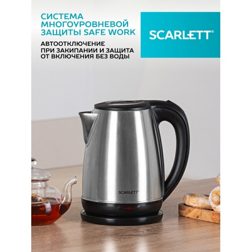 Электрочайник Scarlett SC-EK21S34 (серебристый/черный) 1