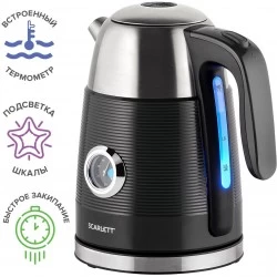 Электрочайник Scarlett SC-EK21S42 (черный/серебристый)
