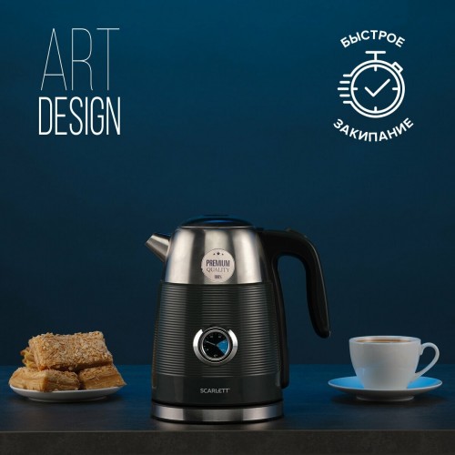 Электрочайник Scarlett SC-EK21S42 (черный/серебристый) 1