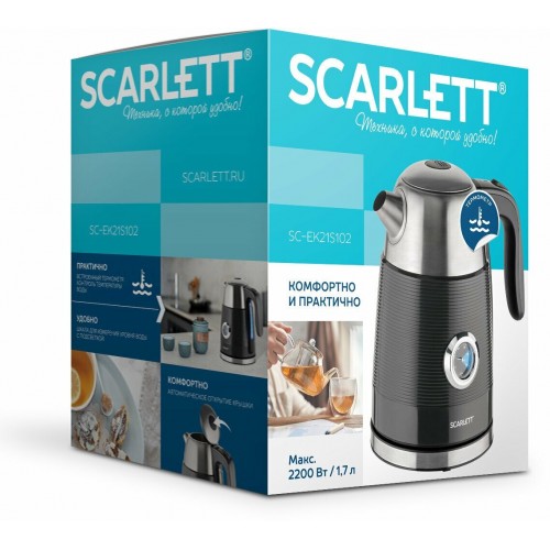 Электрочайник Scarlett SC-EK21S42 (черный/серебристый) 5