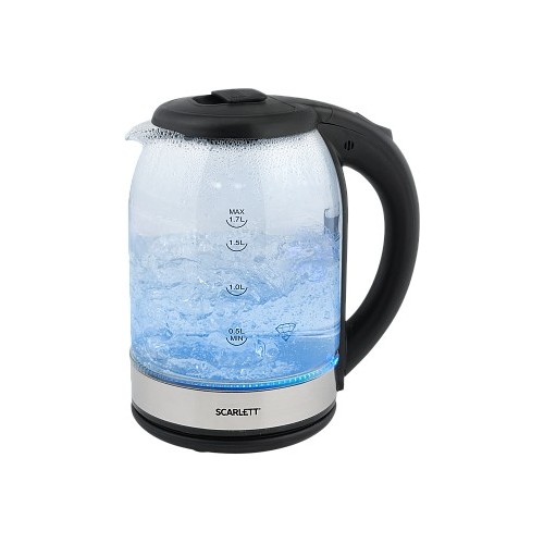 Электрочайник Scarlett SC-EK27G10 (черный/серебристый) 