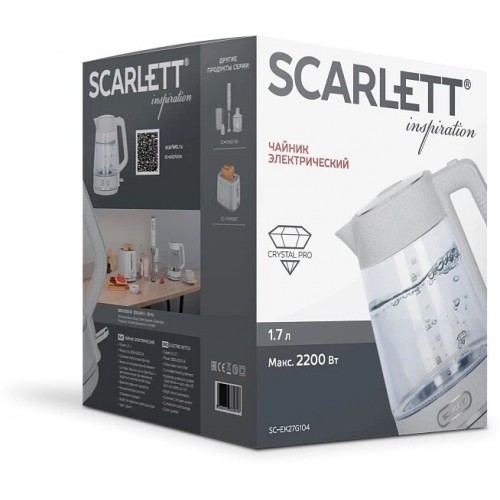 Электрочайник Scarlett SC-EK27G104 (белый) 1