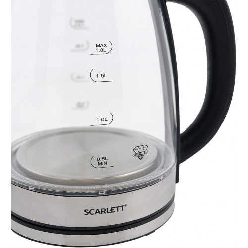Электрочайник Scarlett SC-EK27G35 (стальной/черный) 3