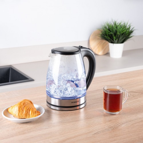 Электрочайник Scarlett SC-EK27G35 (стальной/черный) 5