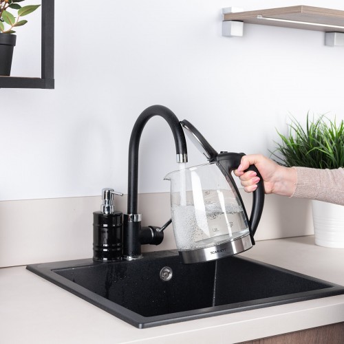 Электрочайник Scarlett SC-EK27G35 (стальной/черный) 6