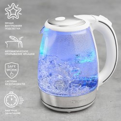 Электрочайник Scarlett SC-EK27G37 (белый/серебристый)