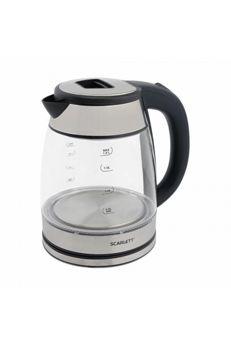 Электрочайник Scarlett SC-EK27G40 (серебристый/черный) 