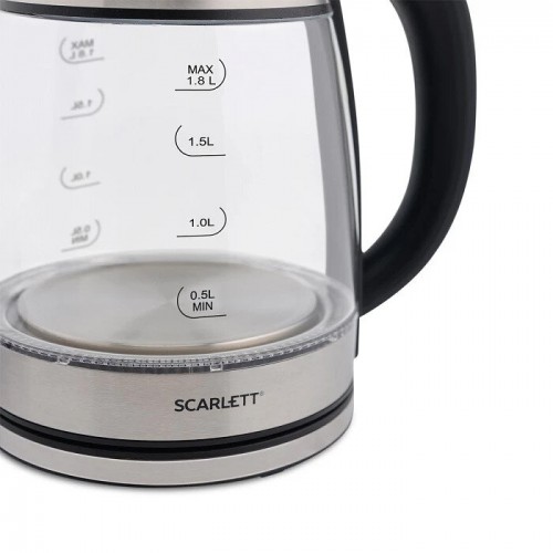 Электрочайник Scarlett SC-EK27G40 (серебристый/черный) 2