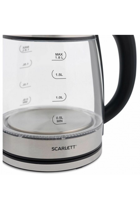 Электрочайник Scarlett SC-EK27G40 (серебристый/черный) 3