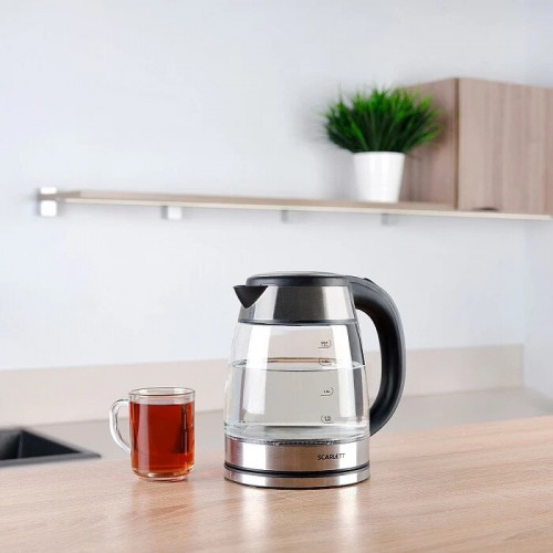 Электрочайник Scarlett SC-EK27G40 (серебристый/черный) 3