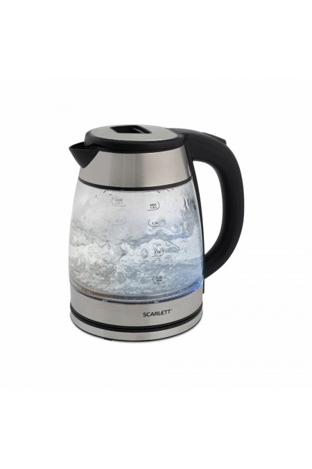 Электрочайник Scarlett SC-EK27G40 (серебристый/черный) 4