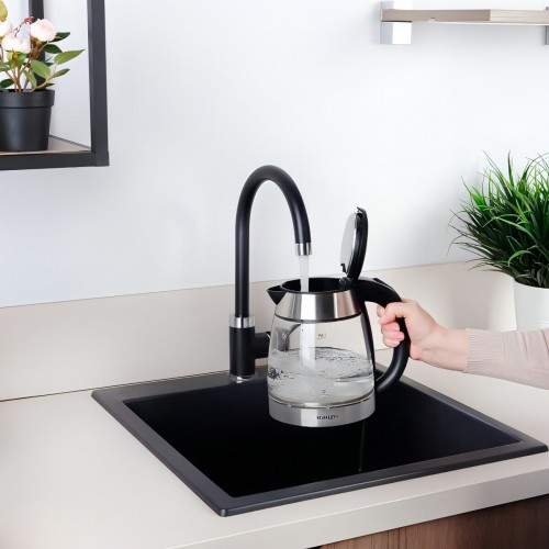 Электрочайник Scarlett SC-EK27G40 (серебристый/черный) 8