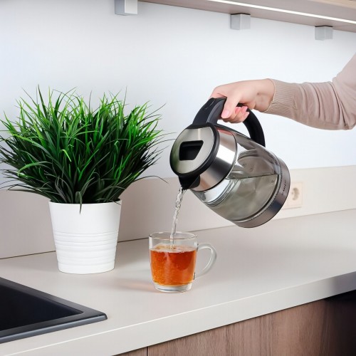 Электрочайник Scarlett SC-EK27G40 (серебристый/черный) 9