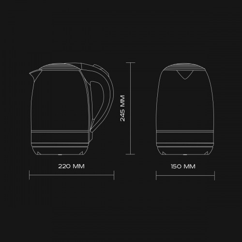 Электрочайник Scarlett SC-EK27G48 (черный/серебристый) 2