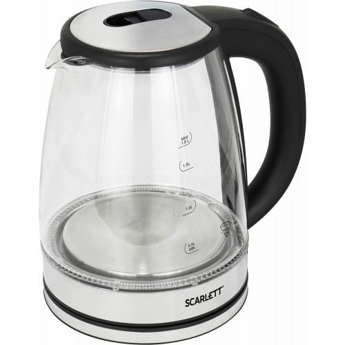 Электрочайник Scarlett SC-EK27G70 (серебристый/черный) 5