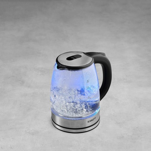 Электрочайник Scarlett SC-EK27G70 (серебристый/черный) 6