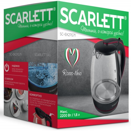 Электрочайник Scarlett SC-EK27G71 (черный) 