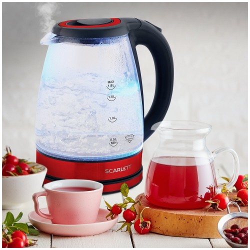 Электрочайник Scarlett SC-EK27G85 (красный/черный) 4