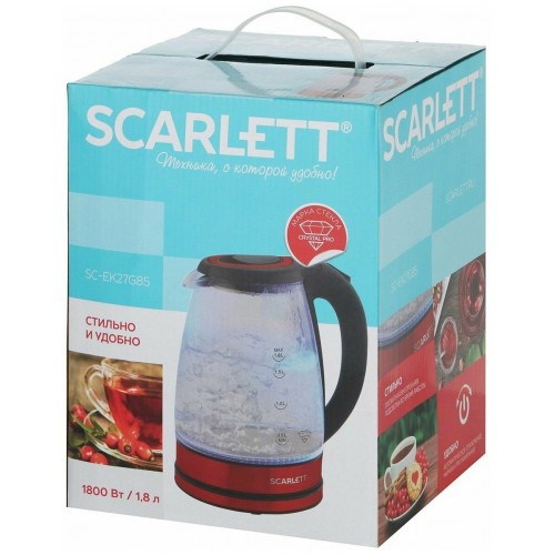 Электрочайник Scarlett SC-EK27G85 (красный/черный) 7