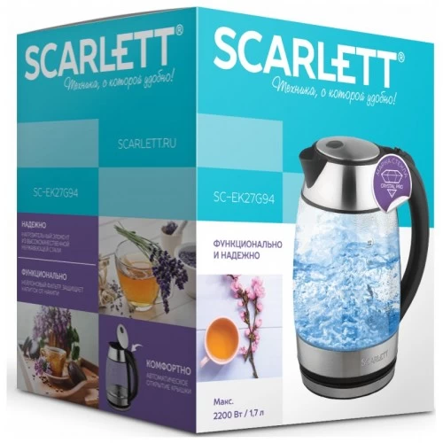 Электрочайник Scarlett SC-EK27G94 (серебристый) 2