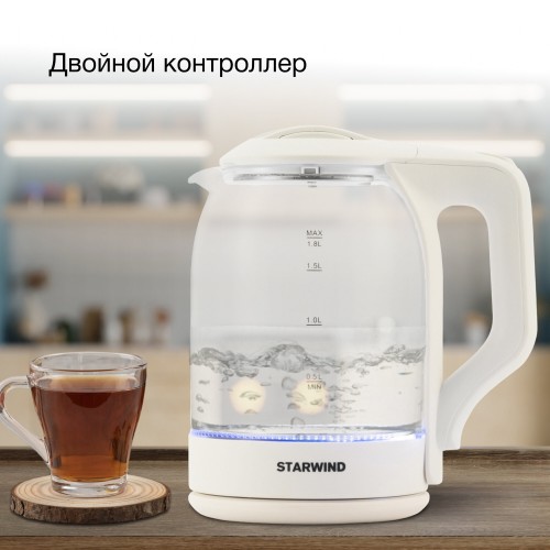 Электрочайник Starwind SKG1056 (белый) 3