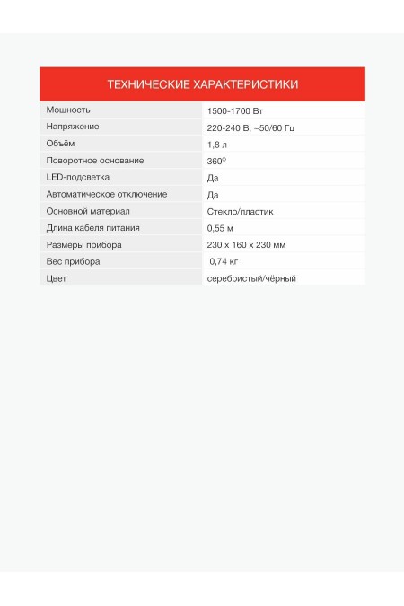 Электрочайник Starwind SKG1779 (черный) 4