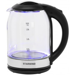 Электрочайник Starwind SKG2051 (черный/серебристый)