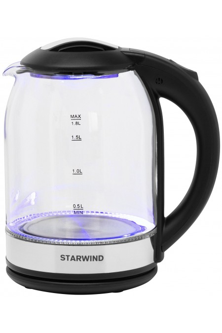 Электрочайник Starwind SKG2051 (черный/серебристый) 