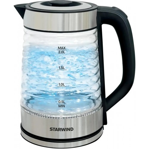 Электрочайник Starwind SKG2111 (черный/серебристый) 