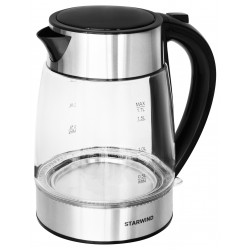 Электрочайник Starwind SKG3026 (черный/серебристый)