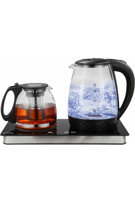 Электрочайник Starwind SKG4044 (черный/серебристый) 