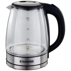 Электрочайник Starwind SKG4777 (черный/серебристый)
