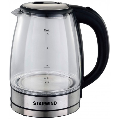 Электрочайник Starwind SKG4777 (черный/серебристый) 