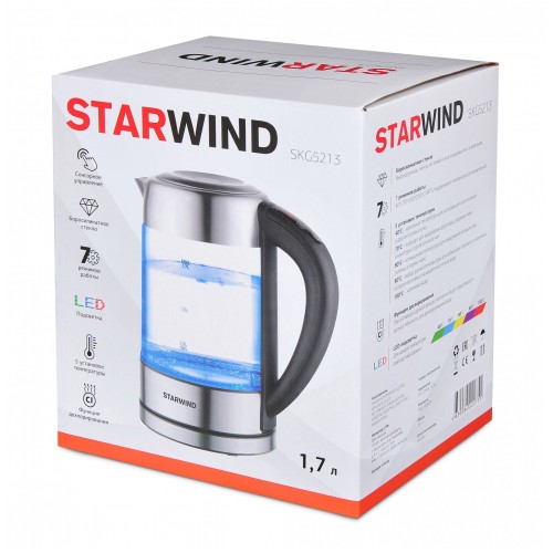 Электрочайник Starwind SKG5213 (черный/серебристый) 4