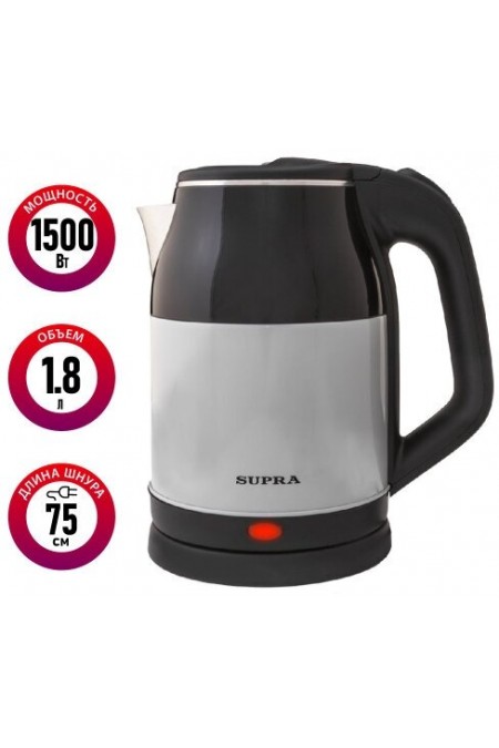 Электрочайник Supra KES-1843S (белый/черный) 1