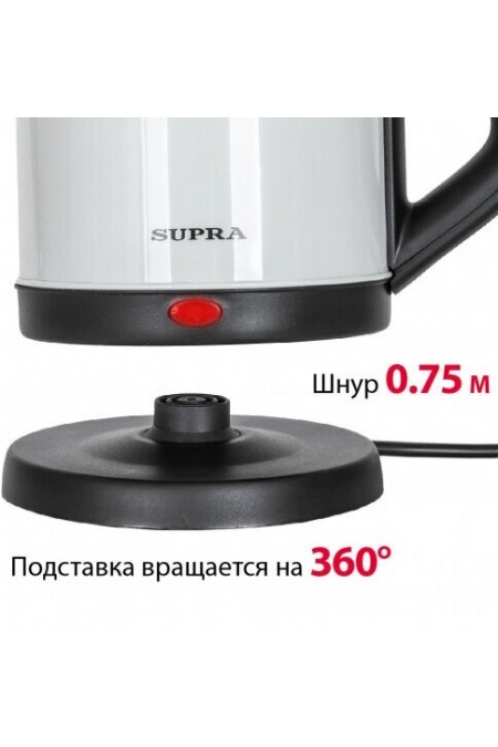 Электрочайник Supra KES-1843S (белый/черный) 4