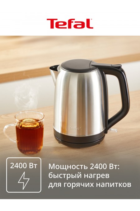 Электрочайник Tefal Subito KO5S0DE0 (серебристый/черный) 6