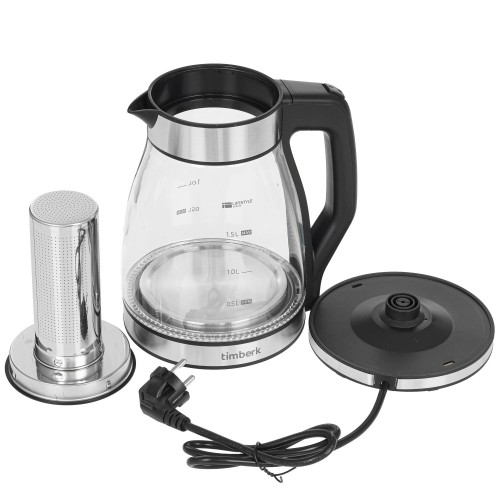 Электрочайник Timberk T-EK27G02 (черный/серебристый) 4