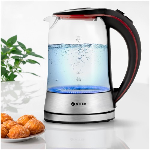 Электрочайник Vitek VT-7009 (серебристый/черный) 8