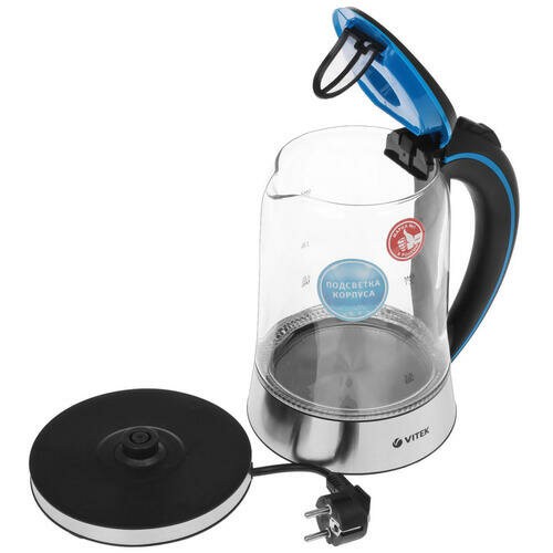 Электрочайник Vitek VT-7028 (черный/серебристый) 4