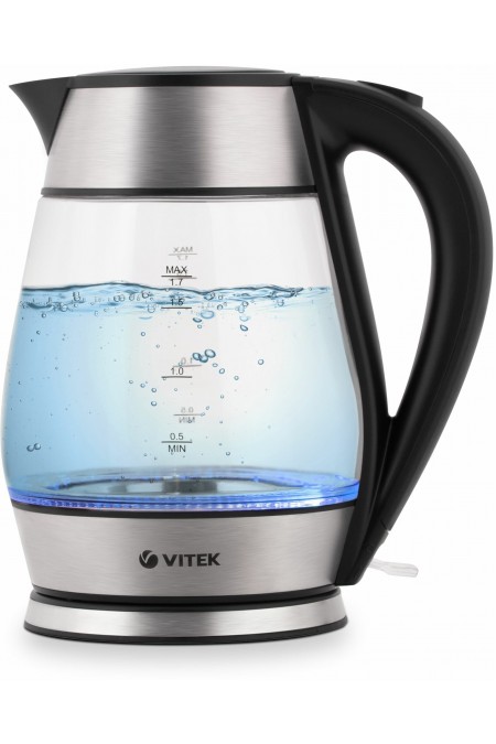 Электрочайник Vitek VT-7037 (серебристый/черный) 