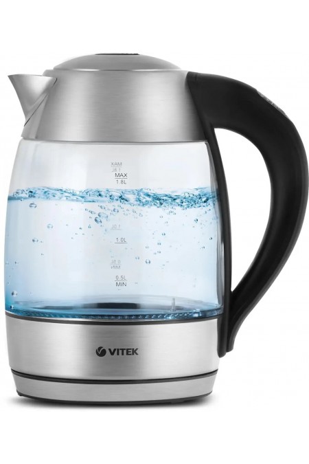Электрочайник Vitek VT-7047 (серебристый/черный) 