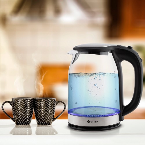 Электрочайник Vitek VT-7095 (черный/серебристый) 5