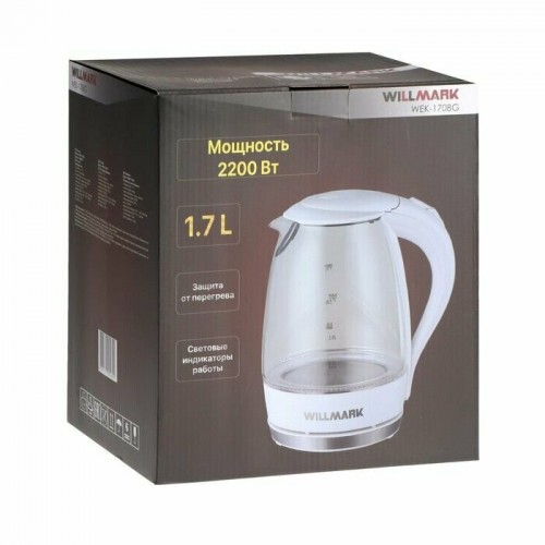 Электрочайник Willmark WEK-1708G (белый) 1