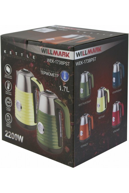 Электрочайник Willmark WEK-1738PST (красный) 3